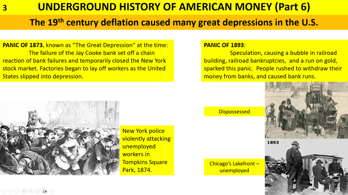 Part 6 image 3; 19th century deflations caused depressions